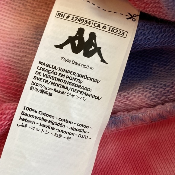 Kappa Authentic Galz Cropped Tie Dye Sweatshirt - Picture 10 of 10